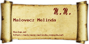 Malovecz Melinda névjegykártya