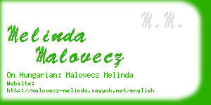 melinda malovecz business card